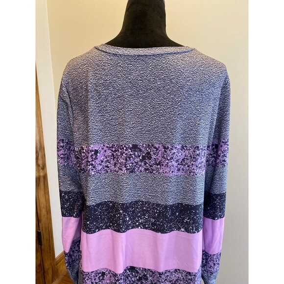 Dress  Color Block Purple Black Size XL + Stretch Soft  Fabric Casual  Work - Picture 6 of 12